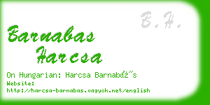 barnabas harcsa business card